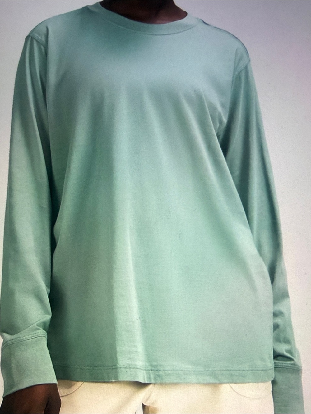 Lululemon All Yours Cotton Long Sleeve Shirt in Tidewater Teal